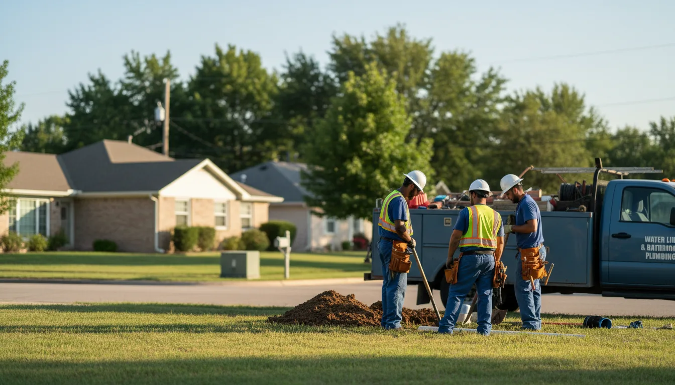 Residential water line and bathroom plumbing service in Rutland, OH